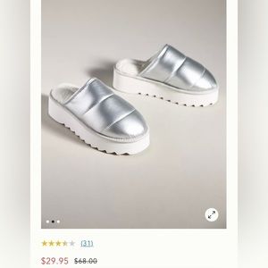 Anthropologie Maeve Puffy Platform Slippers